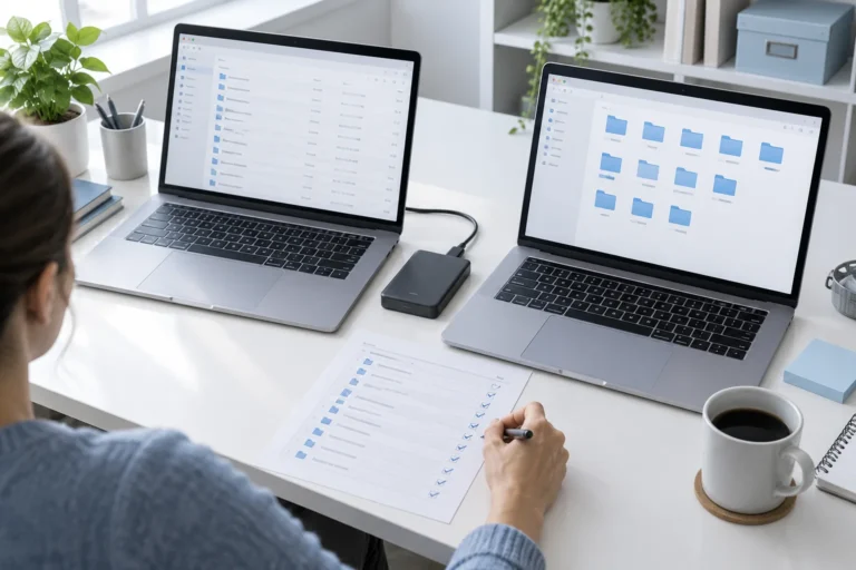 Preparación de una migración entre herramientas conservando documentos y comprobando las copias de trabajo.