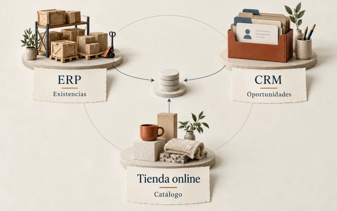 ERP, CRM y tienda online: qué sistema debe mandar sobre cada dato