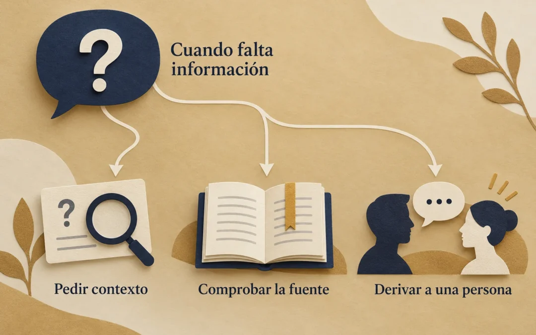 Qué debe responder un asistente de IA cuando no sabe la respuesta