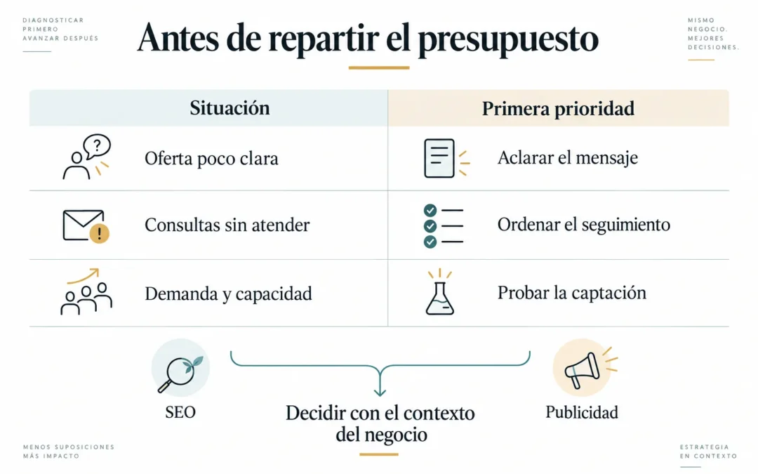 SEO o publicidad: cómo repartir prioridades con un presupuesto limitado